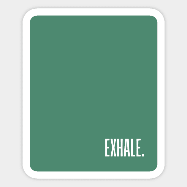 Green Exhale Sticker by April Twenty Fourth